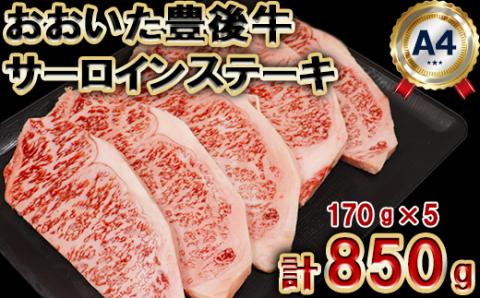 おおいた豊後牛サーロインステーキ170g×5枚 ＜105-007_5＞