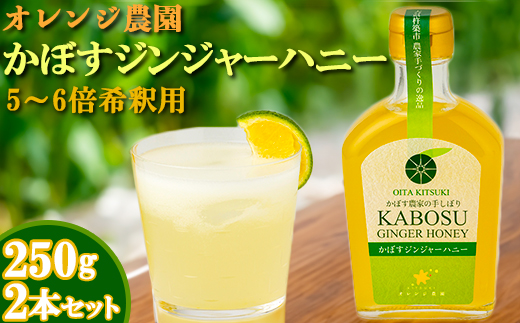 オレンジ農園のかぼすジンジャーハニー 2本セット＜108-002＞