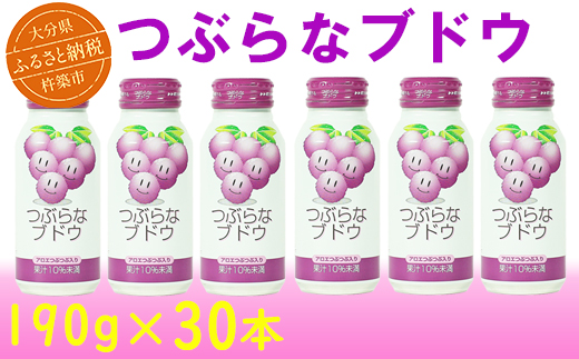 つぶらなブドウ 30本 190g ／ つぶらな つぶらなブドウ ジュース 清涼飲料水 人気 子供 おすすめ 果汁飲料 ご当地ジュース ぶどう ぶどうジュース 飲料 30本 詰めあわせ ギフト プレゼント セット 贈答 家庭用 JAフーズおおいた ＜131-104＞