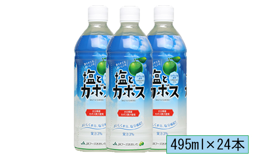 塩とカボス　495ml×24本＜131-009＞
