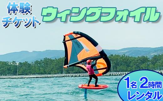 【体験チケット】ウイングフォイル 1名 レンタル 2時間  【マリンショップBUZZ】＜163-008＞