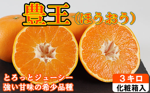 豊王（ほうおう）約3kg 化粧箱入 ／ ミカン みかん 蜜柑 柑橘類 豊王 ほうおう オレンジ 3kg 甘い フルーツ ＜132-020＞