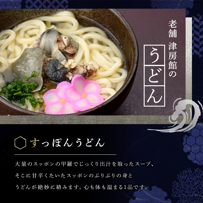 すっぽんの里安心院のすっぽんうどんセット(2人前)スープ うどん麺 うどん ゆずごしょう 柚子胡椒 柚子こしょう【113400100】【津房館】