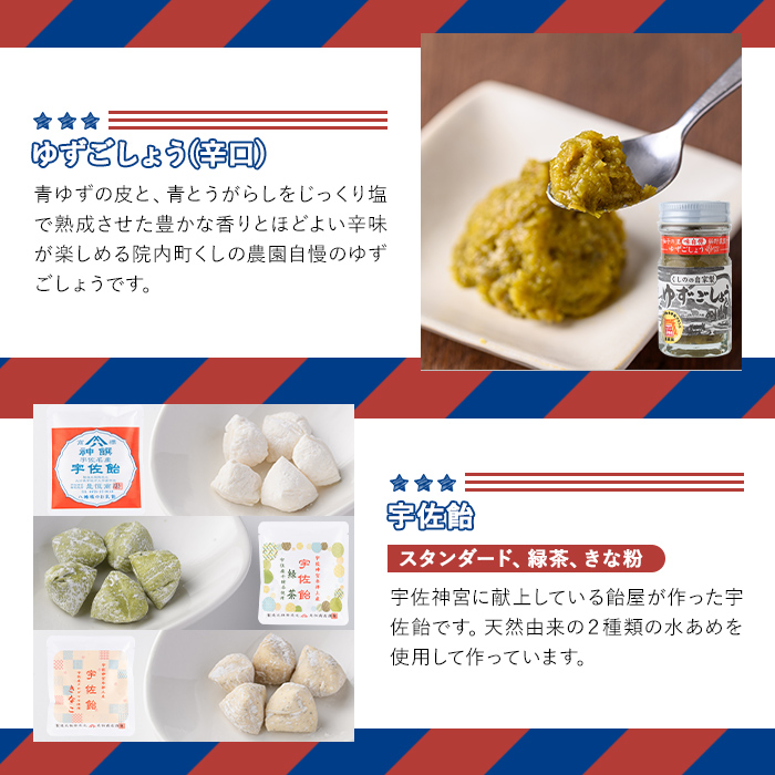 宇佐の地酒とふるさとの特産品 THE USA Box/DX(10品)詰め合わせ お酒 常徳屋ゆず いちごジャム ゆずごしょう 宇佐飴 かしわめしの素 豆の力茶 宇佐からあげ うどん うま辛たかな漬け 深むし茶 宇佐ブランド認証品【114000901】【一般社団法人　地域商社USA】