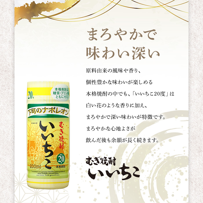 いいちこ カップ 20度(計6L・200ml×30本) 酒 お酒 むぎ焼酎 麦焼酎 常温 いいちこ 三和酒類 カップ【107305700】【時枝酒店】