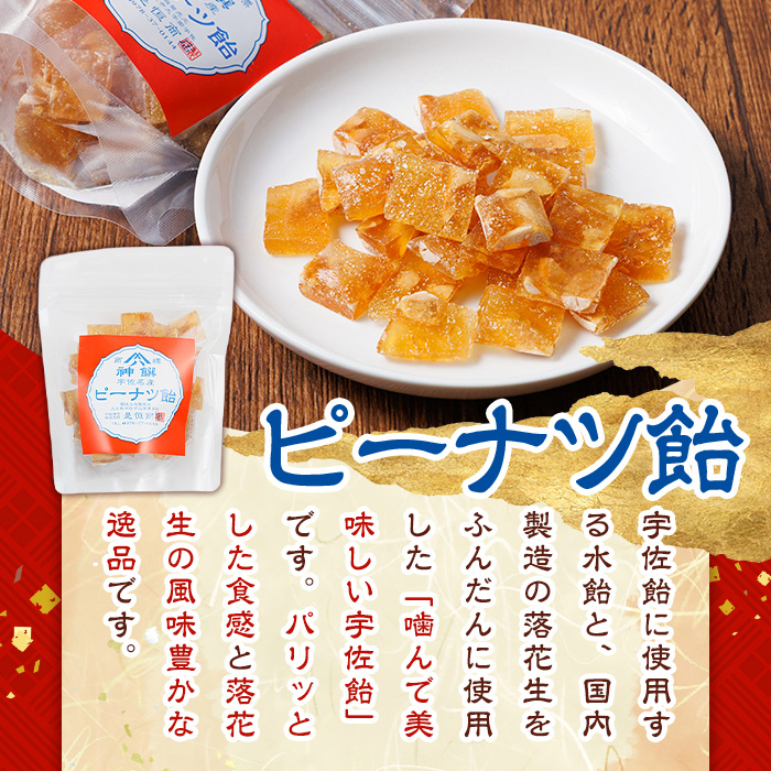 ピーナツ飴(計1kg・100g×10袋) ピーナッツ あめ お菓子 おかし おやつ 落花生 【112800401】【岡部商事】