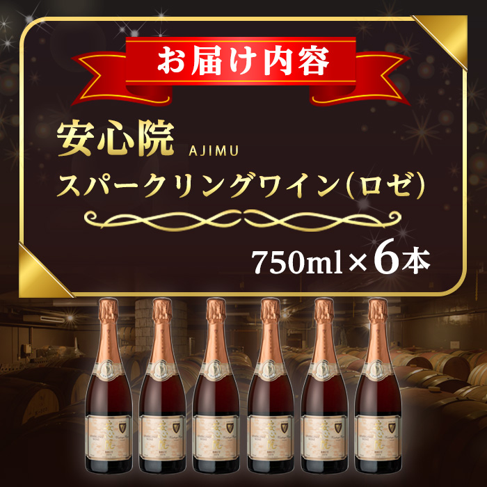 安心院スパークリングワイン ロゼ(750ml×6本)【114002900】【一般社団法人　地域商社USA】