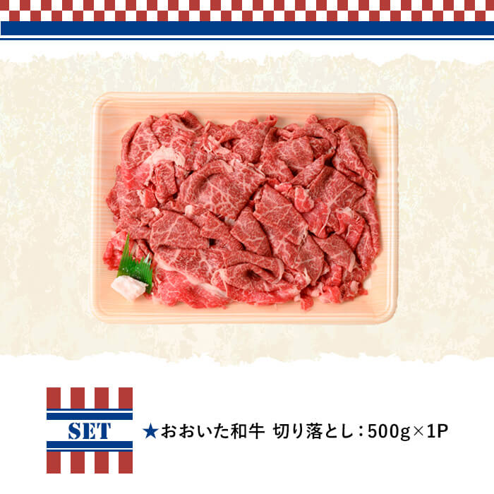 おおいた和牛 切り落とし THE USA Box/DX(500g×1P) 牛肉 黒毛和牛 A4 お肉【114003900】【一般社団法人　地域商社USA】