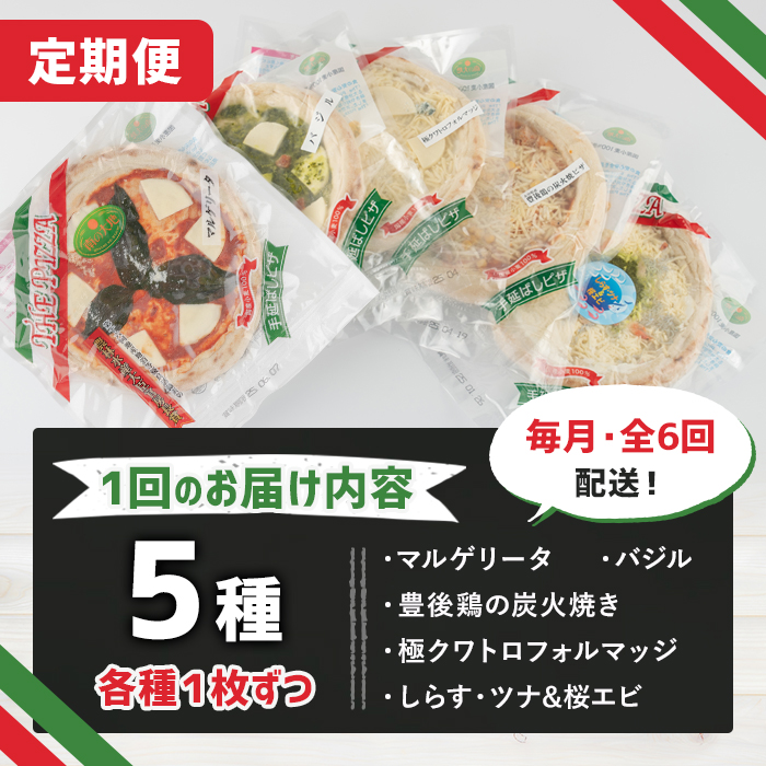 ＜定期便・全6回(毎月)＞南の大地ピザ Aセット(総量30枚・5種×6回)ピザ イタリアン 冷凍 お祝い パーティー 惣菜 こだわり セット【202100100】【スターフーズ】