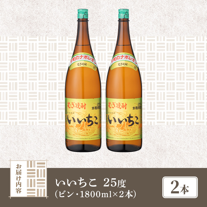 いいちこ ビン 25度(1800ml×2本)【114002000】【一般社団法人　地域商社USA】