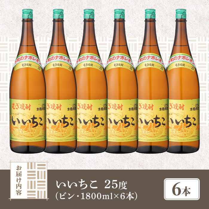 いいちこ ビン 25度(1800ml×6本)【114002200】【一般社団法人　地域商社USA】