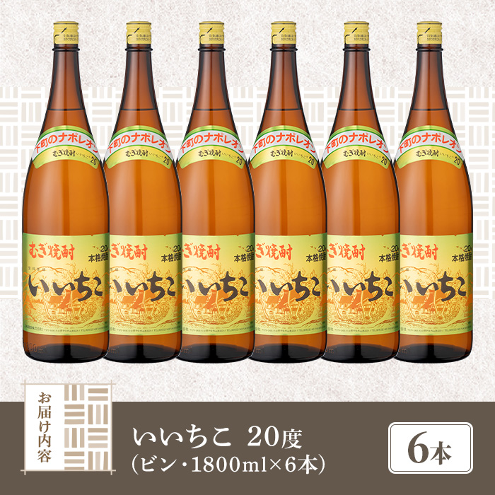 いいちこ ビン 20度(1800ml×6本)【114002500】【一般社団法人　地域商社USA】