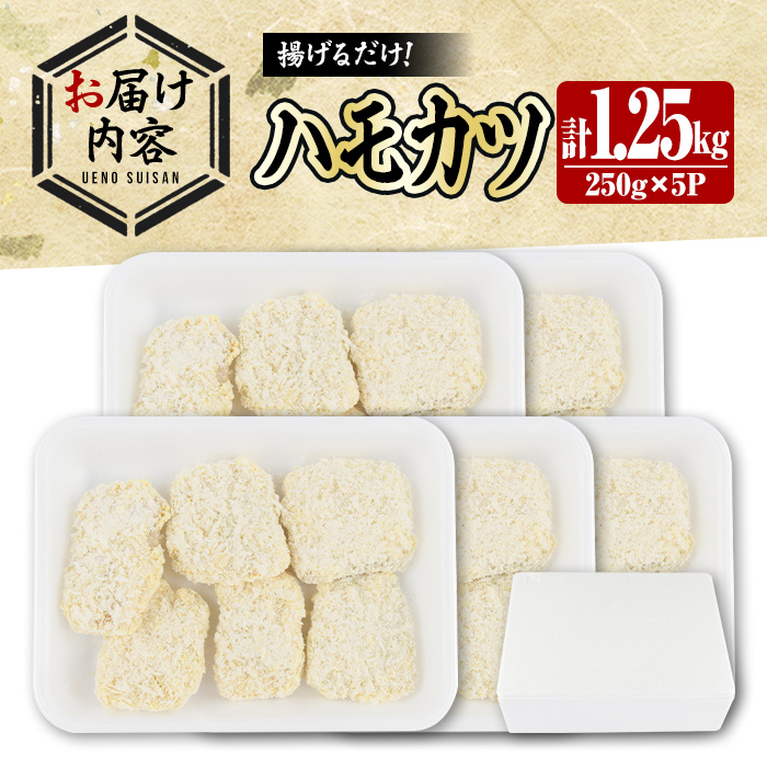 ハモカツ(計1.25kg・250g×5P) 鱧 はも 冷凍 惣菜 カツ 揚げるだけ フライ おかず 勝負めし 【101900700】【上野水産】