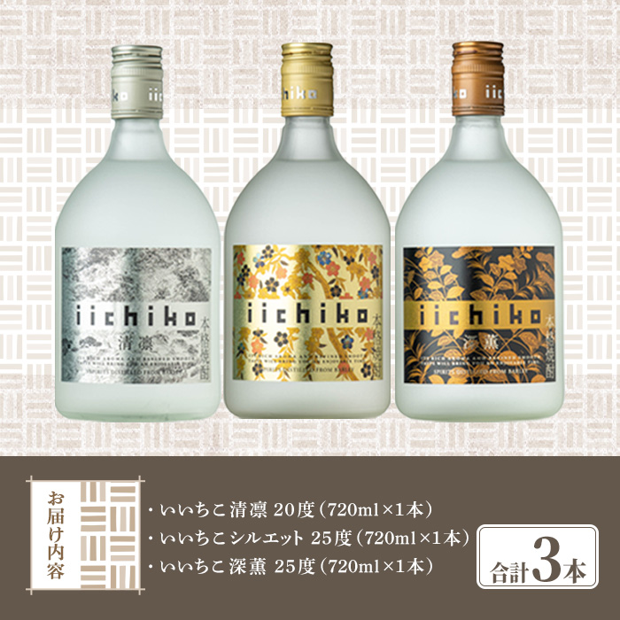 いいちこオリジナルギフトセット(計2.16L・720ml×3本)酒 お酒 むぎ焼酎 720ml いいちこ 麦焼酎 常温 三和酒類 飲み比べ ギフト セット【106103801】【酒のひろた】