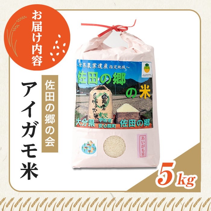 ＜新米・令和7年産＞佐田の郷の米 アイガモ米(5kg)お米 白米 ごはん ヒノヒカリ ひのひかり ブランド米 常温 常温保存【111700503】【雅設置プロジェクト　佐田の郷の会】