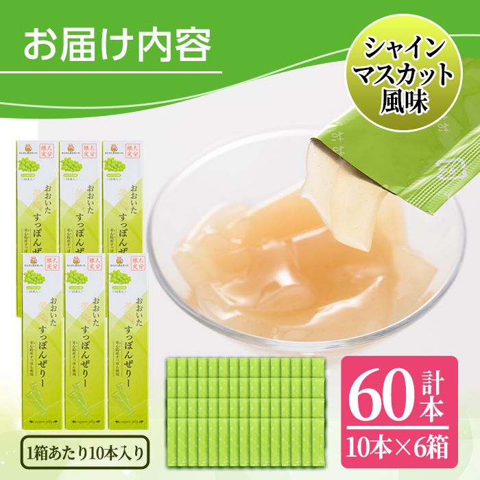 おおいた 美・すっぽんぜりー シャインマスカット風味(計60本・10本×6箱)小分け ゼリー スッポン 常温 保存【115300900】【アンフィニプロジェクト】