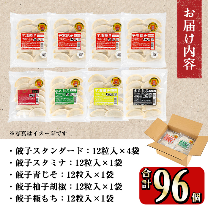 味深屋の宇佐餃子よりどりセット(合計8袋・5種)餃子 ぎょうざ 簡単 惣菜 おかず おつまみ 簡単調理 焼くだけ 食べ比べ セット【104200100】【ＮＰＯ法人 結び恵会】