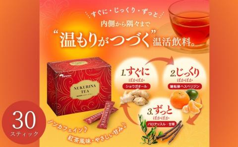ヌクリーナティー(計90g・3g×30スティック)飲料 紅茶 紅茶風味 ホットティー ティータイム 温活 冷え性 健康補助食品【103100200】【ケンプリア】