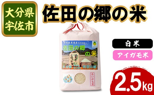 ＜新米・令和7年産＞佐田の郷の米 アイガモ米(2.5kg)お米 白米 ごはん ヒノヒカリ ひのひかり ブランド米 常温 常温保存【111700403】【雅設置プロジェクト　佐田の郷の会】