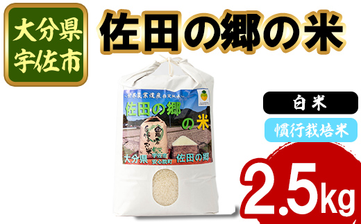 ＜令和7年産＞佐田の郷の米 慣行栽培米(2.5kg) お米 白米 ごはん ヒノヒカリ ひのひかり ブランド米 常温 常温保存【111701000】【雅設置プロジェクト　佐田の郷の会】