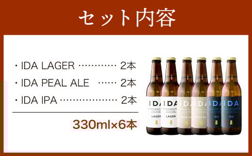 クラフトビール IDA 3種 飲み比べ 6本 セット