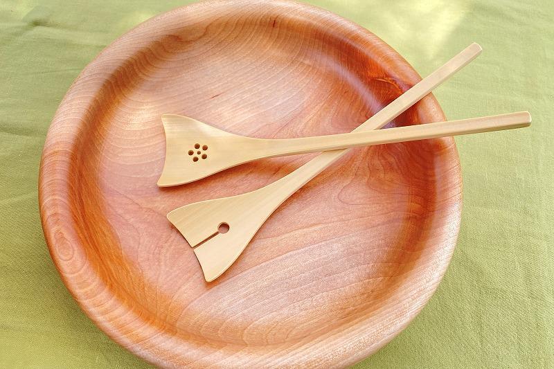 湯布院・カトラリー専門　甲斐のぶお工房『孟宗竹製サラダサーバー』