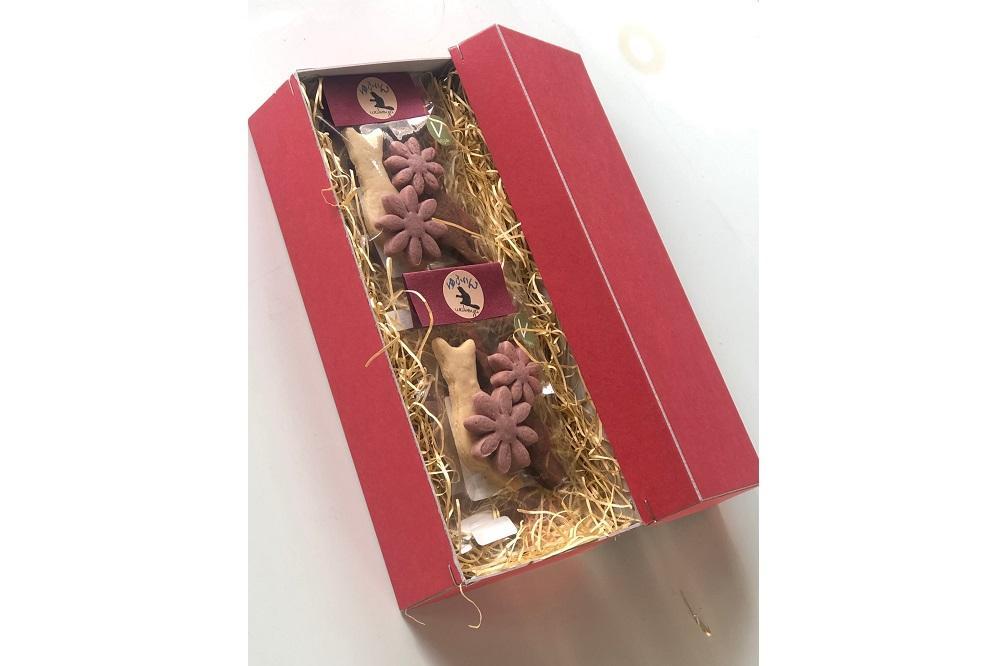 大分県産小麦粉使用 クッキー 「二匹の猫たち」2箱セット（4枚入り×6袋×2箱）【卵・乳製品不使用／ギフト用包装】【ゆふいんwakoya】