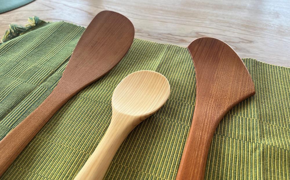 ＼年内発送／ 【ゆふいん・アトリエとき】＜左利き用＞調理器具（ヘラ・ターナー・しゃもじ）3点セット