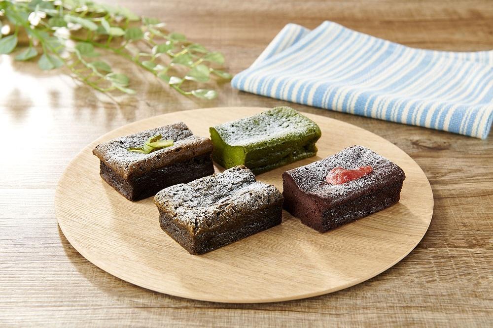 ガトーショコラ 食べ比べ セット（チョコ＋ほうじ茶ハーフ／抹茶＋和紅茶ハーフ）【由布院ときの色】