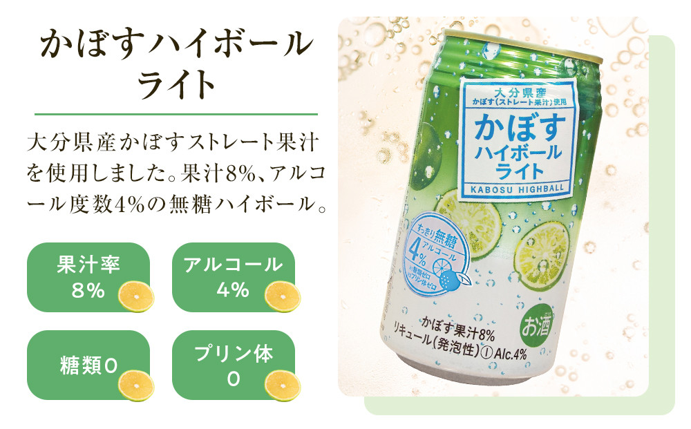 かぼすハイボール 24本・かぼすハイボールライト 24本 計48本 セット