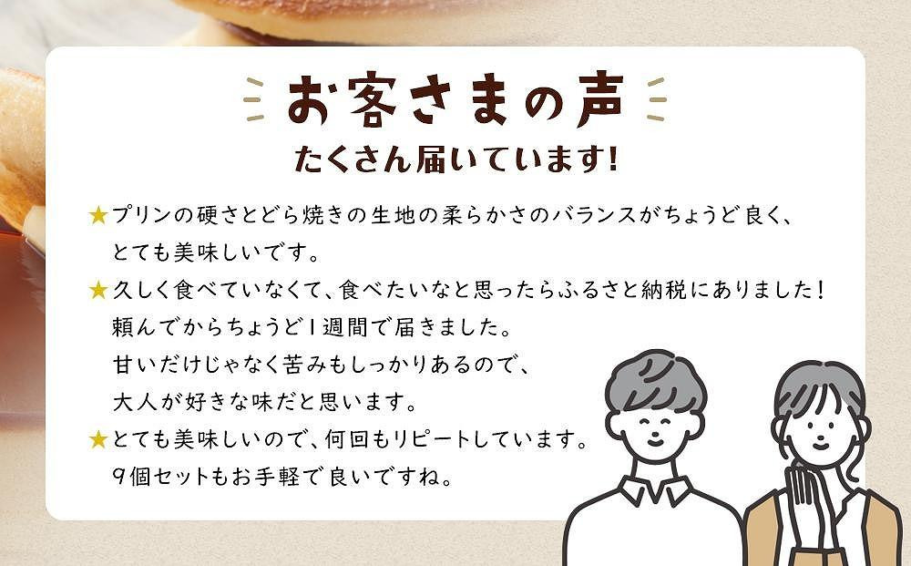 【定期便 全6回】【お菓子の菊家】ゆふいん創作菓子 ぷりんどら 9個入
