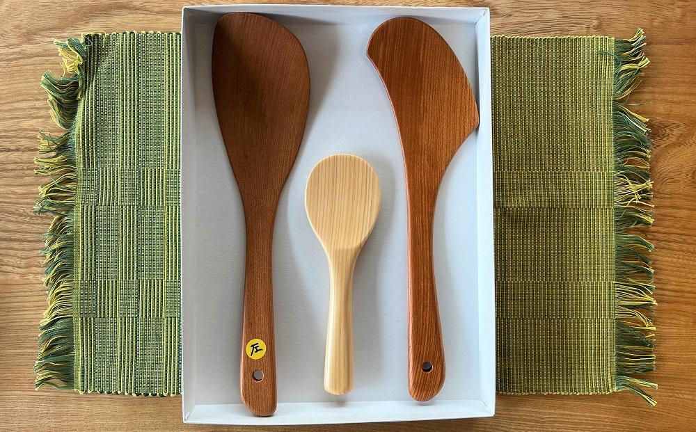 ＼年内発送／ 【ゆふいん・アトリエとき】＜左利き用＞調理器具（ヘラ・ターナー・しゃもじ）3点セット