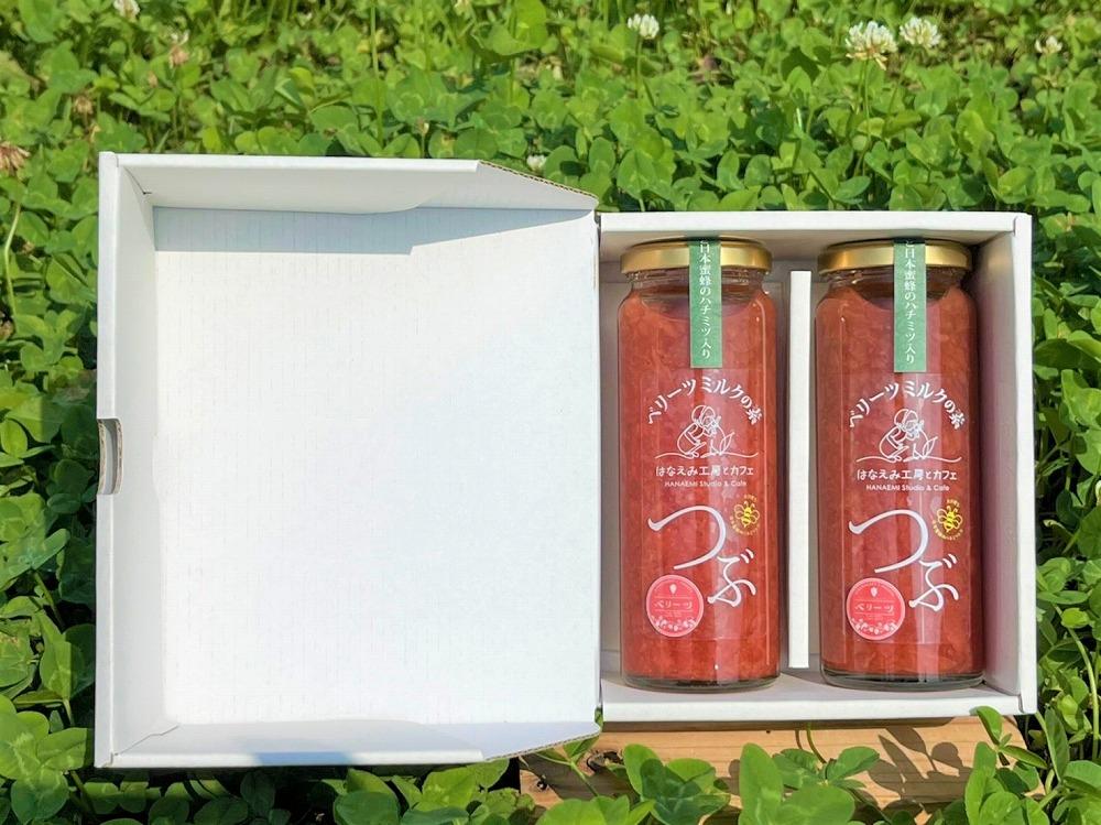 ＼年内発送／ ＜由布市産ベリーツを使用＞手作り いちごミルクの素「つぶ」 200g×2本【はなえみ工房】