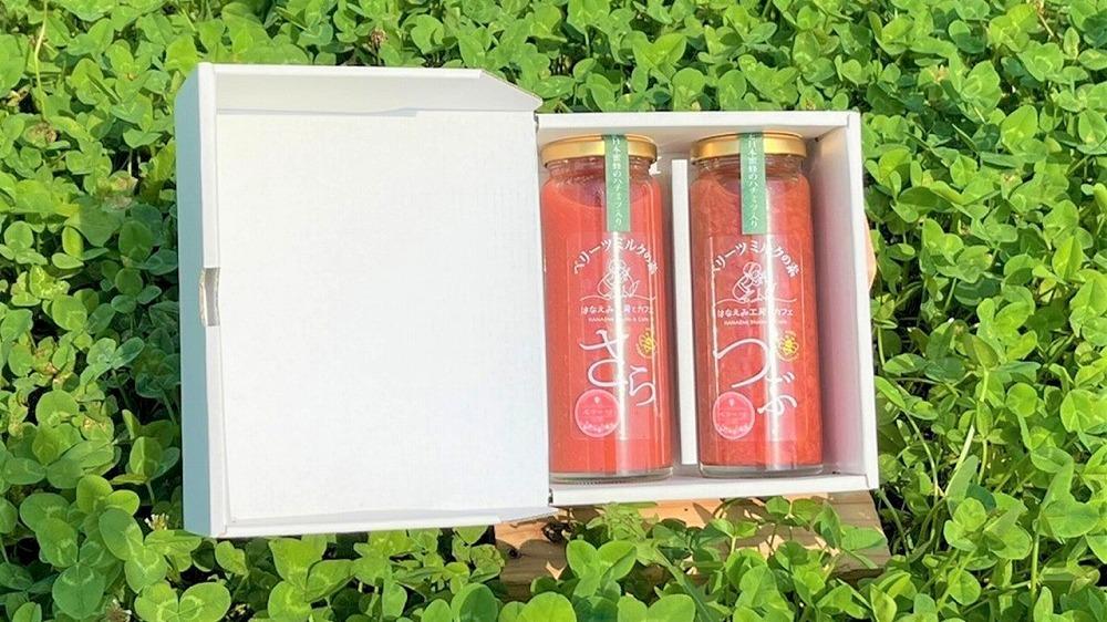 【母の日】＜由布市産ベリーツを使用＞手作り いちごミルクの素 2本（つぶ・さら 200g×各1本）【はなえみ工房】