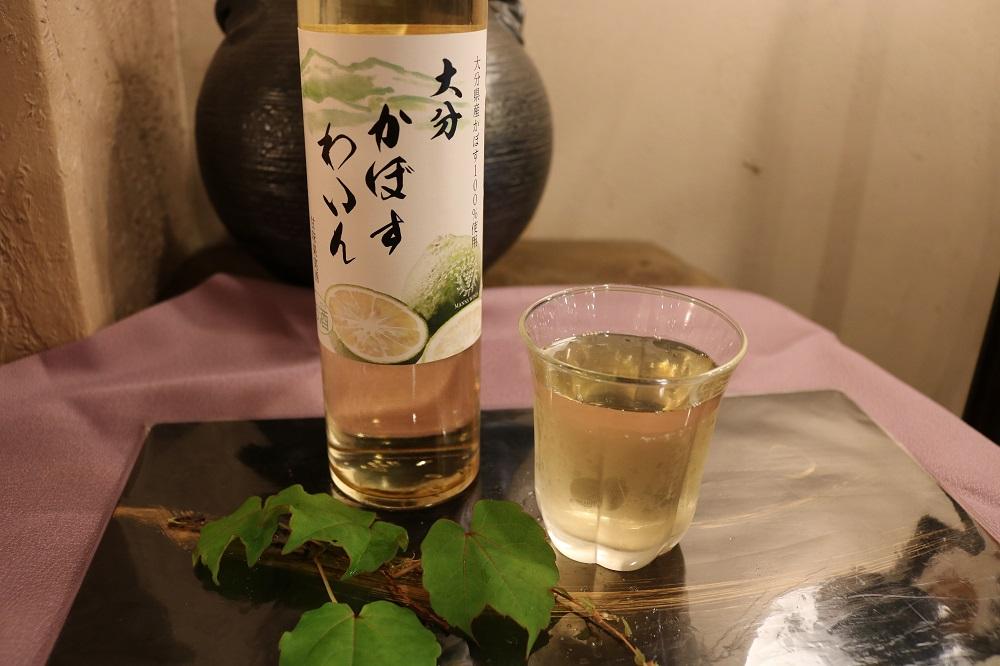 ゆふいん角打屋おすすめのかぼすのお酒飲み比べ　かぼすのお酒500ml大分かぼすワイン500ml