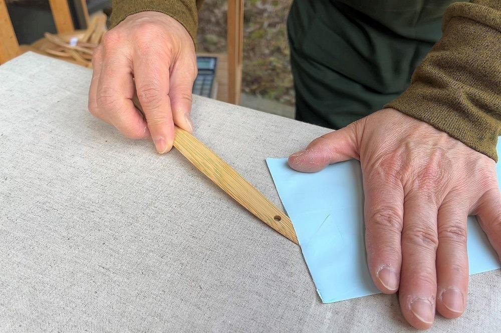 ＜湯布院・カトラリー専門　甲斐のぶお工房＞竹製ペーパーナイフ　1本
