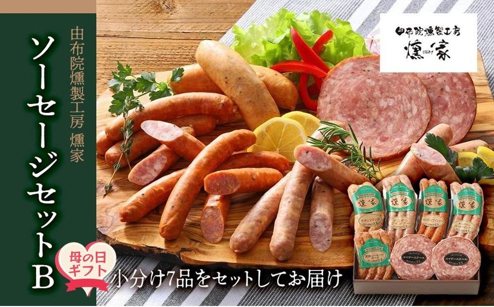 【母の日】【由布院燻製工房 燻家】ソーセージセットB 計530g＜小分け7品をセットしてお届け＞