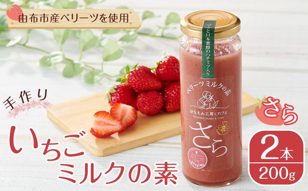＼年内発送／ ＜由布市産ベリーツを使用＞手作り いちごミルクの素「さら」 200g×2本【はなえみ工房】