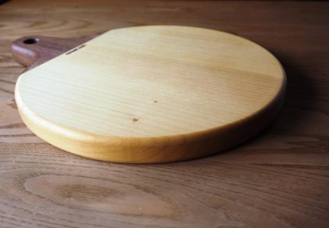 銀杏のまな板/丸型手付き37×30×2.7cm/耐水加工済_1249R
