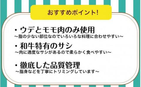 赤身が旨い！おおいた和牛ウデ・モモ切落し1kg_1819R