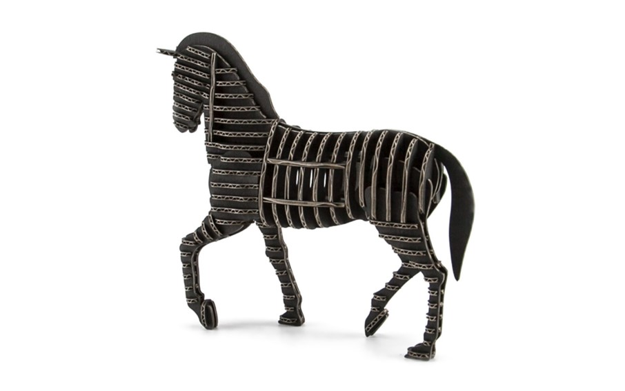 段ボール製組立キット 2026 干支 【午段（うまだん）/ ブラック】 1体分_2622R