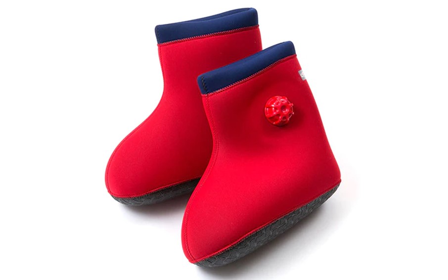 クロッツやわらか湯たんぽ 足用タイプ 底あり(レッド/Mサイズ)_2640R-2