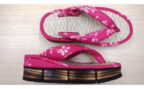 呉服屋さんの七島イ焼桐下駄（巾広タイプ）・通_29015C