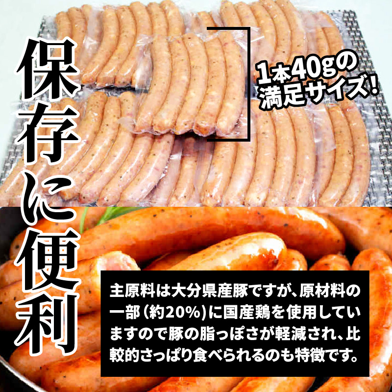 【ご好評につき2～3ヶ月待ち】止まらない快感!粗挽きウインナー1kg_1499R-2