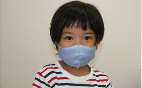 フィット感抜群！水着素材のクロッツマスク2枚ブルー系【子ども用】ＸＳ_1556R-01