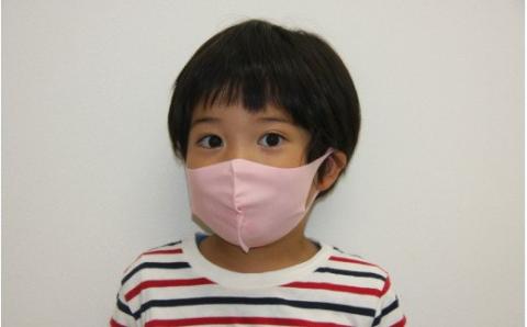 フィット感抜群！水着素材のクロッツマスク2枚ピンク系【子ども用】XS_1557R-01