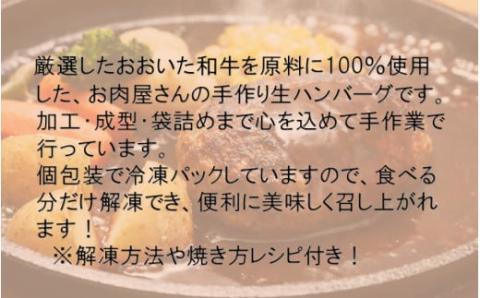 お肉屋さんの「おおいた和牛 生ハンバーグ」たっぷり1.6kg！（160g×10個）_2227R