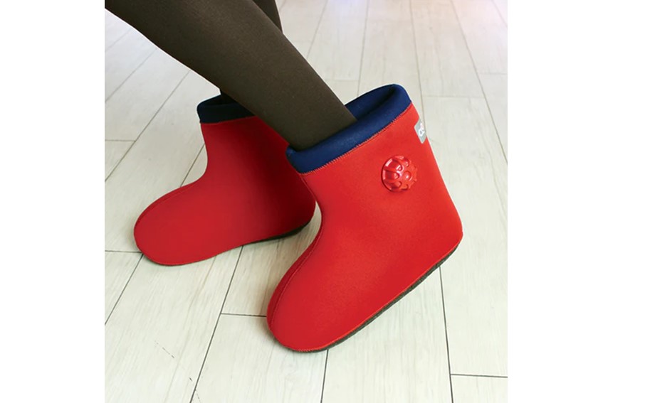 クロッツやわらか湯たんぽ 足用タイプ 底あり(レッド/Mサイズ)_2640R-2