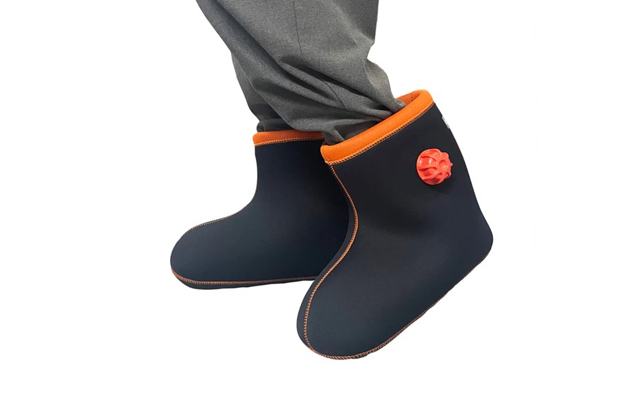 クロッツやわらか湯たんぽ 足用タイプ 底あり(ブラック/Mサイズ)_2640R-4