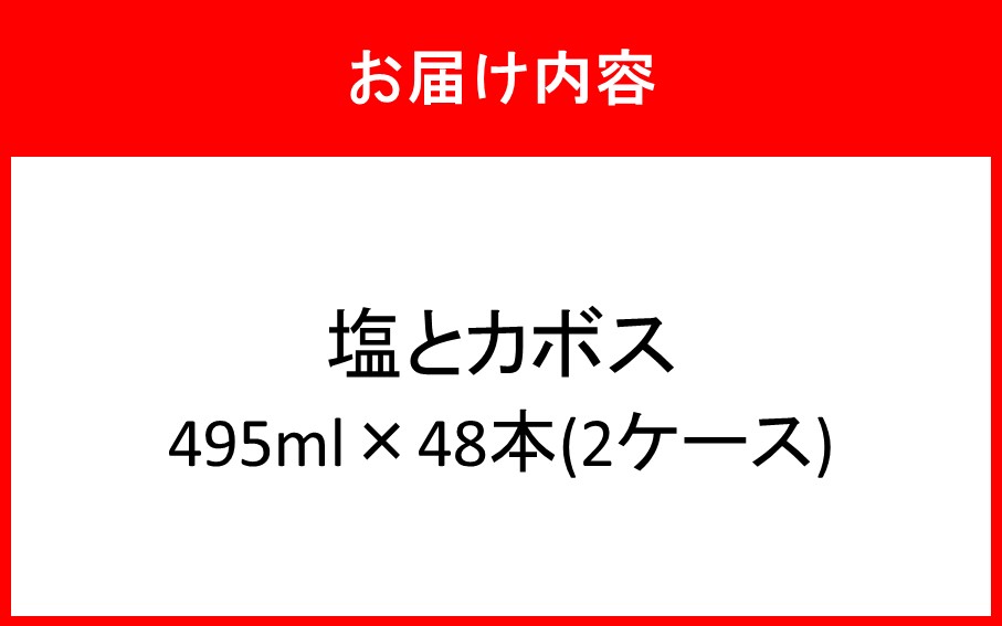 塩とカボス 2ケース/495ml×48本 ドリンク ジュース 大分県産 _2681R-2
